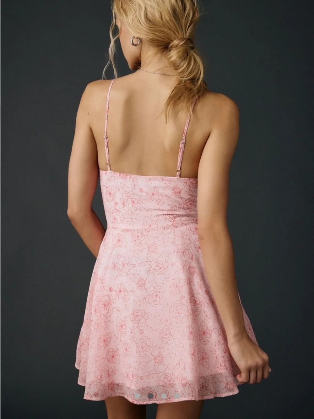 Urban Outfitters Pink Floral Slip Mini Dress - Picture 2 of 5